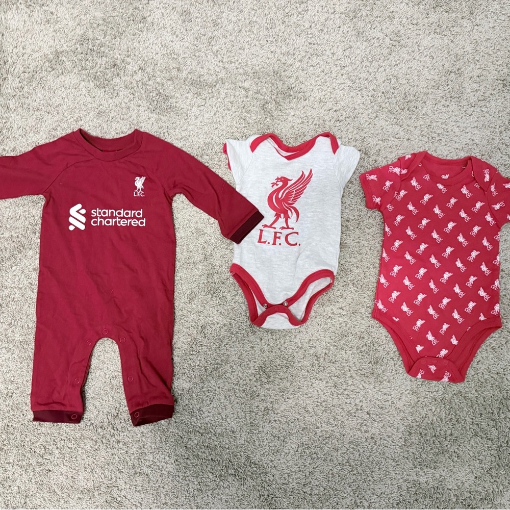 NEW Liverpool 3-6 month onesies
